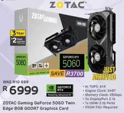Computer Mania ZOTAC Gaming GeForce 5060 Twin Edge 8GB GDDR7 Graphics Card offer