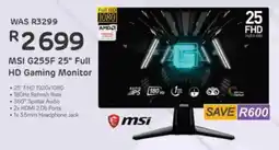 Computer Mania MSI G255F 25" Full HD Gaming Monitor offer