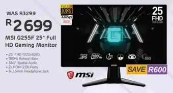 Computer Mania MSI G255F 25" Full HD Gaming Monitor offer