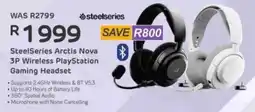 Computer Mania SteelSeries Arctis Nova 3P Wireless PlayStation Gaming Headset offer
