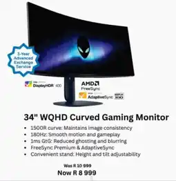 Computer Mania Alienware 34" WQHD Curved Gaming Monitor offer