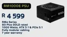 Computer Mania Corsair RMe Series 80 Plus GOLD rated 1000 Watts, ATX 3.1 & PCle 5.1 Fully modular cabling offer