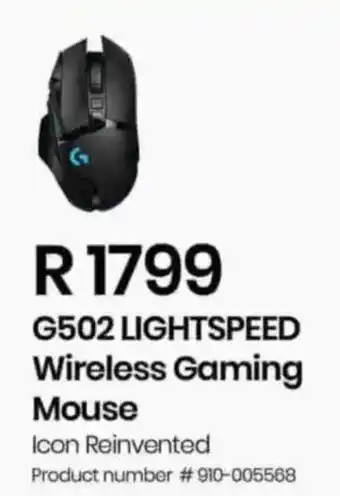 Computer Mania Logitech G502 LIGHTSPEED Wireless Gaming Mouse offer