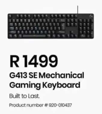 Computer Mania Logitech G413 SE Mechanical Gaming Keyboard offer