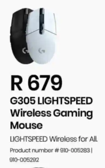 Computer Mania Logitech G305 LIGHTSPEED Wireless Gaming Mouse offer
