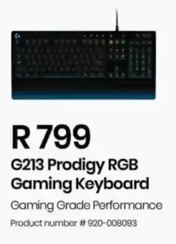 Computer Mania Logitech G213 Prodigy RGB Gaming Keyboard offer
