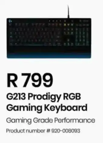 Computer Mania Logitech G213 Prodigy RGB Gaming Keyboard offer