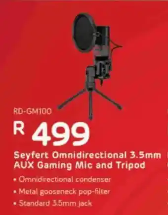Computer Mania Redragon Seyfert Omnidirectional 3.5mm AUX Gaming Mic and Tripod offer