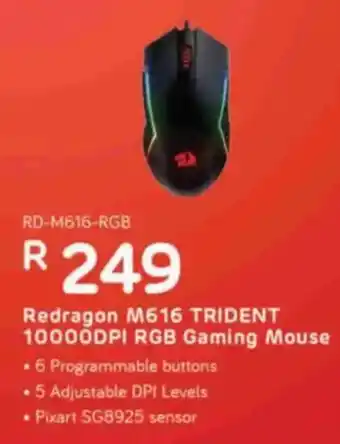 Computer Mania Redragon M616 TRIDENT 10000DPI RGB Gaming Mouse offer