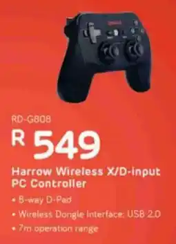 Computer Mania Redragon Harrow Wireless X/D-input PC Controller offer