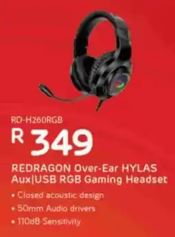 Computer Mania Redragon Over-Ear Hylas Aux/ USB RGB Gaming Headset offer