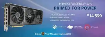Computer Mania ASUS Prime Geforce RTX 5070 offer