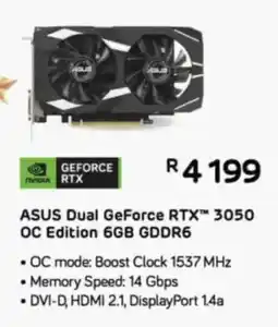 Computer Mania ASUS Dual GeForce RTX 3050 OC Edition 6GB GDDR6 offer