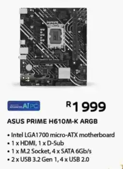 Computer Mania ASUS Prime H610M-K ARGB offer