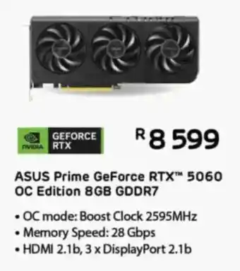 Computer Mania ASUS Prime GeForce RTX 5060 OC Edition 8GB GDDR7 offer