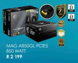 Computer Mania MSI MAG A850GL PCIE5 850 WATT offer