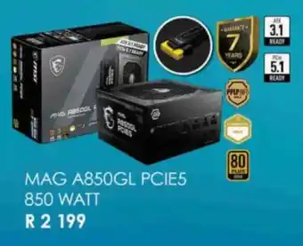Computer Mania MSI MAG A850GL PCIE5 850 WATT offer
