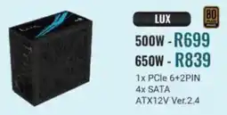 Computer Mania Aerocool LUX 500W Power Supply offer