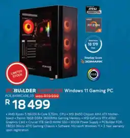 Computer Mania PCBuilder Barricade Windows 11 Gaming PC offer