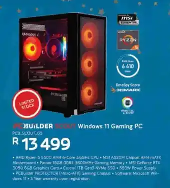 Computer Mania PCBuilder Scout Windows 11 Gaming PC offer