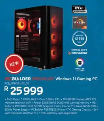Computer Mania PCBuilder Specialist Windows 11 Gaming PC offer