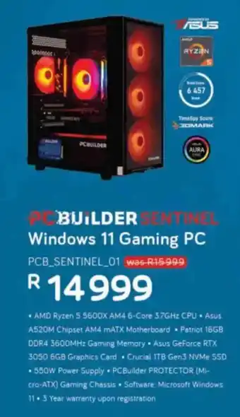 Computer Mania PCBuilder Sentinel Windows 11 Gaming PC offer