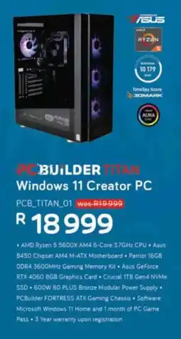 Computer Mania PCBuilder Titan Windows 11 Creator PC offer