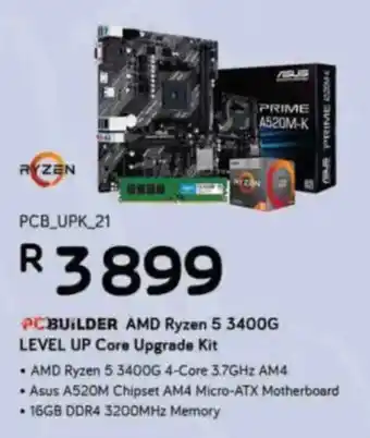 Computer Mania PCBUILDER AMD Ryzen 5 3400G LEVEL UP Core Upgrade Kit offer