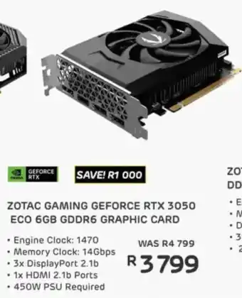 Computer Mania Zotac gaming geforce rtx 3050 eco 6gb gddr6 graphic card offer