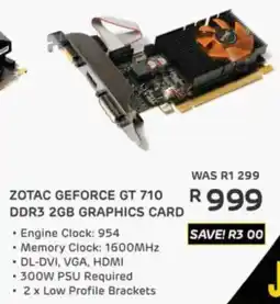 Computer Mania Zotac geforce gt 710 ddr3 2gb graphics card offer