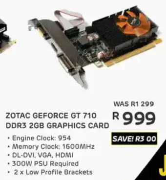 Computer Mania Zotac geforce gt 710 ddr3 2gb graphics card offer