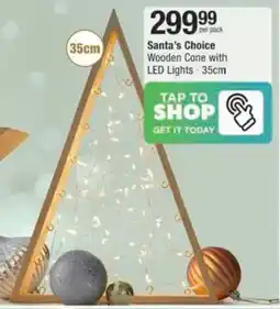 Checkers Hyper Santa's Choice Wooden Cone with LED Lights offer