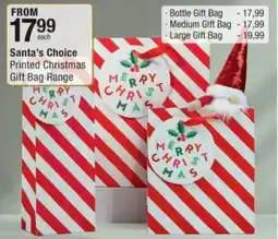Checkers Hyper Santa's Choice Printed Christmas Gift Bag Range offer
