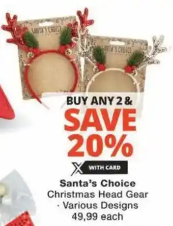 Checkers Hyper Santa's Choice Christmas Head Gear offer