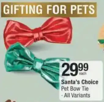 Checkers Hyper Santa's Choice Pet Bow Tie offer