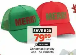 Checkers Hyper Christmas Novelty Cap offer