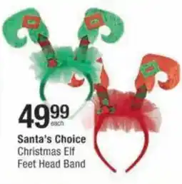 Checkers Hyper Santa's Choice Christmas Elf Feet Head Band offer