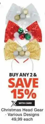 Checkers Hyper Christmas Head Gear offer