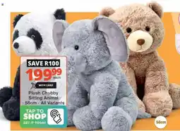 Checkers Hyper Plush Chubby Sitting Animal offer