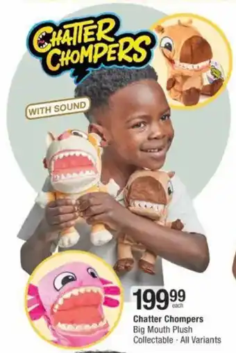 Checkers Hyper Chatter Chompers Big Mouth Plush Collectable offer
