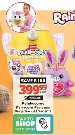 Checkers Hyper Rainbocorns Fairycorn Princess Surprise offer