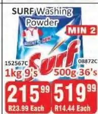 KitKat Cash and Carry SURF Washing Powder 1kg 9's offer