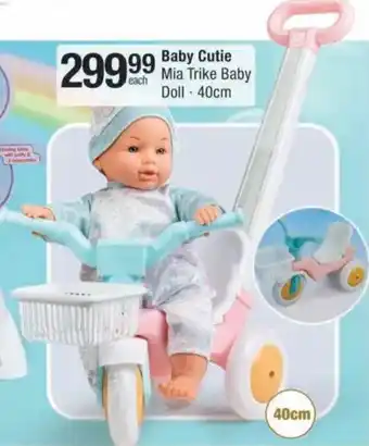 Checkers Hyper Baby Cutie Mia Trike Baby Doll offer