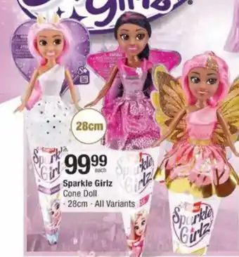 Checkers Hyper Sparkle Girlz Cone Doll offer