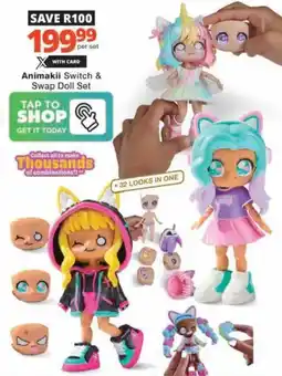 Checkers Hyper Animakii Switch & Swap Doll Set offer