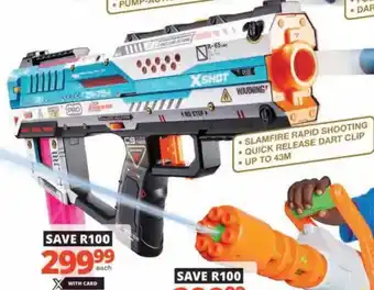 Checkers Hyper X-Shot Skins Pro Series Fury-X Blaster offer