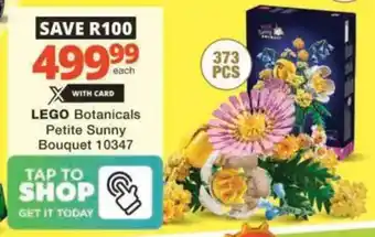 Checkers Hyper LEGO Botanicals Petite Sunny Bouquet offer