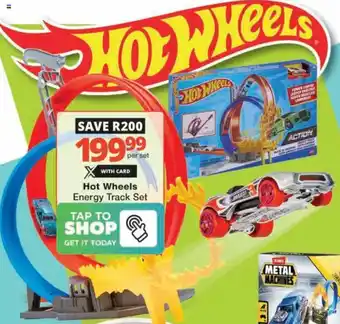 Checkers Hyper Hot Wheels Energy Track Set offer