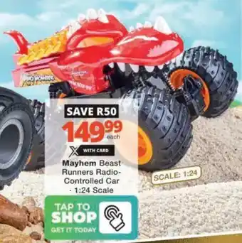 Checkers Hyper Mayhem Beast Runners Radio-Controlled Car offer