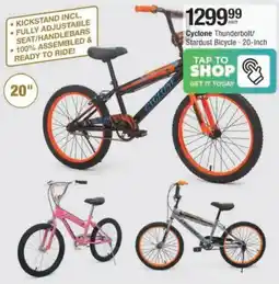 Checkers Hyper Cyclone Thunderbolt/ Stardust Bicycle offer